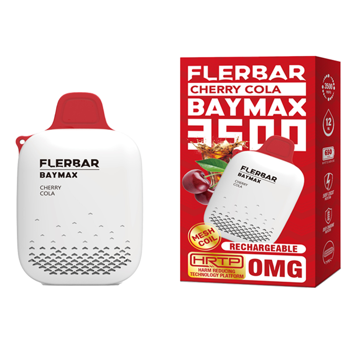 FLERBAR BAYMAX 3500 DISPOSABLE POD DEVICE 0MG nic with Best New flavours