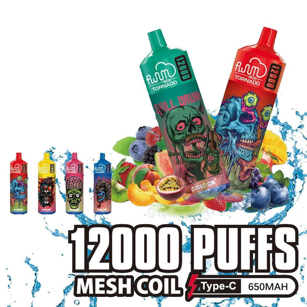 FLUUM BOX 12000 Puffs 0% 2% 3% 5% Nicotine Rechargeable Bulk Disposable Vapes Pen Pods E-Cigarette Wholesale Supplier