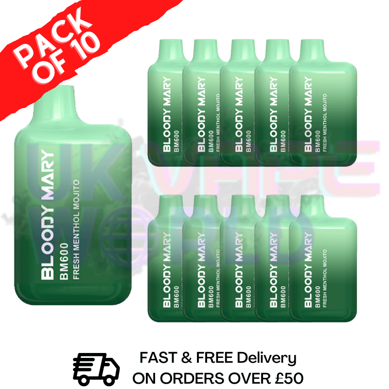 Fresh Menthol Mojito Bloody Mary 600Puff Box of 10