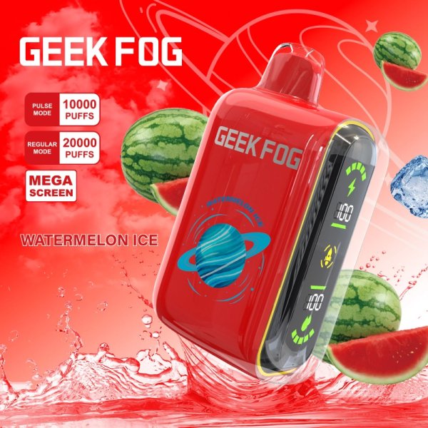 Geek Fog Pulse 10000 Puffs Regular 20000 Puffs LED Screen Wholesale Disposable Vape Pen Electronic Cigarette Dual Mesh Coil Rechargeable Battery 12 Flavors &nbsp