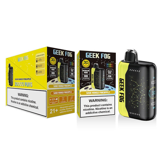 Dual Mesh Coil Disposable Vape - LED Display, 12 Flavors, Rechargeable