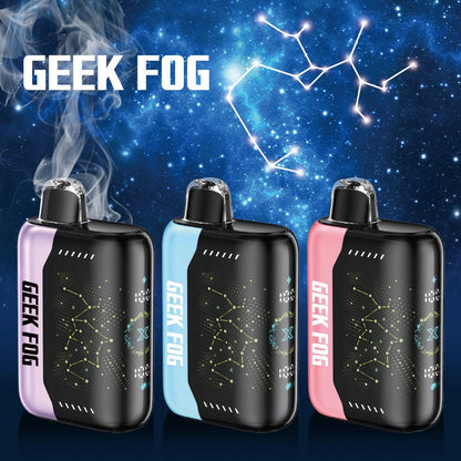 Dual Mesh Coil Disposable Vape - LED Display, 12 Flavors, Rechargeable