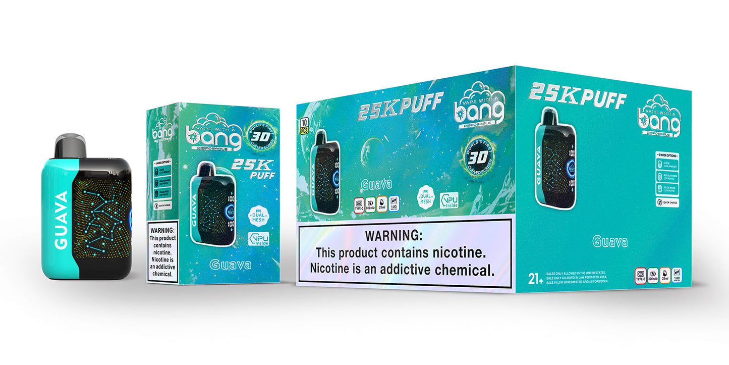 Bang Starry  25000 Puffs 25K Smart Full Screen Turn Ice Wholesale Disposable Vape Puff  Prefilled Pod