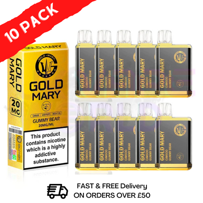 Gummy Bear - Gold Mary 600Puff Box of 10