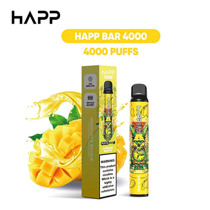 Happ 4000 Puffs 8ml E Cigarette Disposable Vape Bar