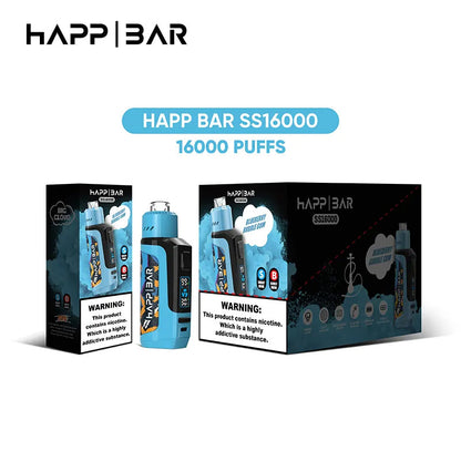 Happ Bar Ss 16000 Puffs Dtl Vape Led Screen Display Rechargeable E Cigarette Disposable Vape