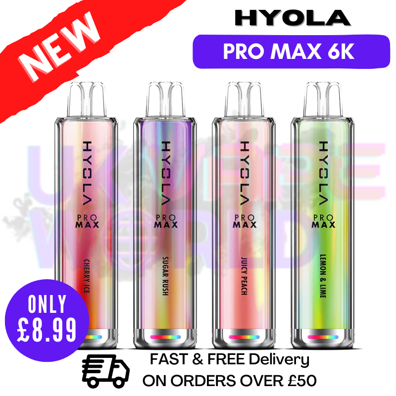 Hyola Pro Max 6000 Puff 6K Bar | 25+ Flavours | £8.99