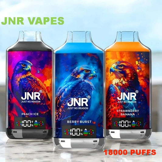 JNR Falcon-X 18000 PUFFS Factory Price Discount Sale-950mAh Battery, 24ml E-liquid, Multiple Nicotine 28 Flavors