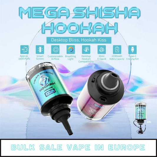 JNR Mega Shisha Hookah 100k puff Discount Price Best Sale-2200mAh Battery, 60ml E-liquid, Multiple Nicotine 12 Flavors