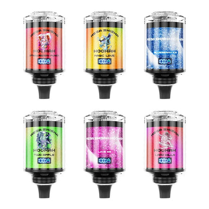 JNR Mega Shisha Hookah 100K Disposable Vape-a 60ml E-liquid, Multiple Nicotine 12 Flavors