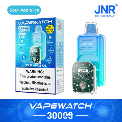 JNR Vape Watch 30000 Puffs Removable Display Disposable Vape-1000mAh Battery, 19ml E-liquid, Multiple Nicotine 10 Flavors
