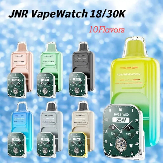 JNR VapeWatch 18/30K Disposable Best Price Good Sale-1000mAh Battery, 19ml E-liquid, Multiple Nicotine 10 Flavors