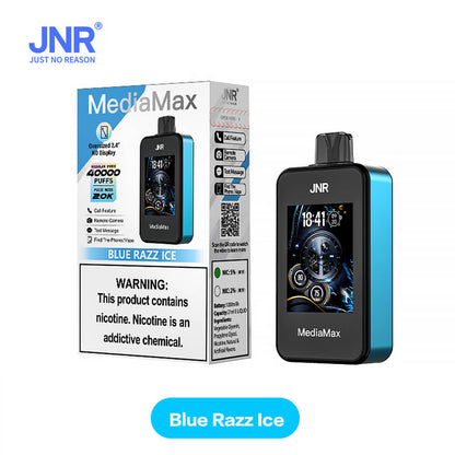 JNR Vape MediaMax 40000 PUFF 40K Disposable Vape Pen E Cigarette Prefilled -650mAh Battery, 14ml E-liquid, Multiple Nicotine 10 Flavors