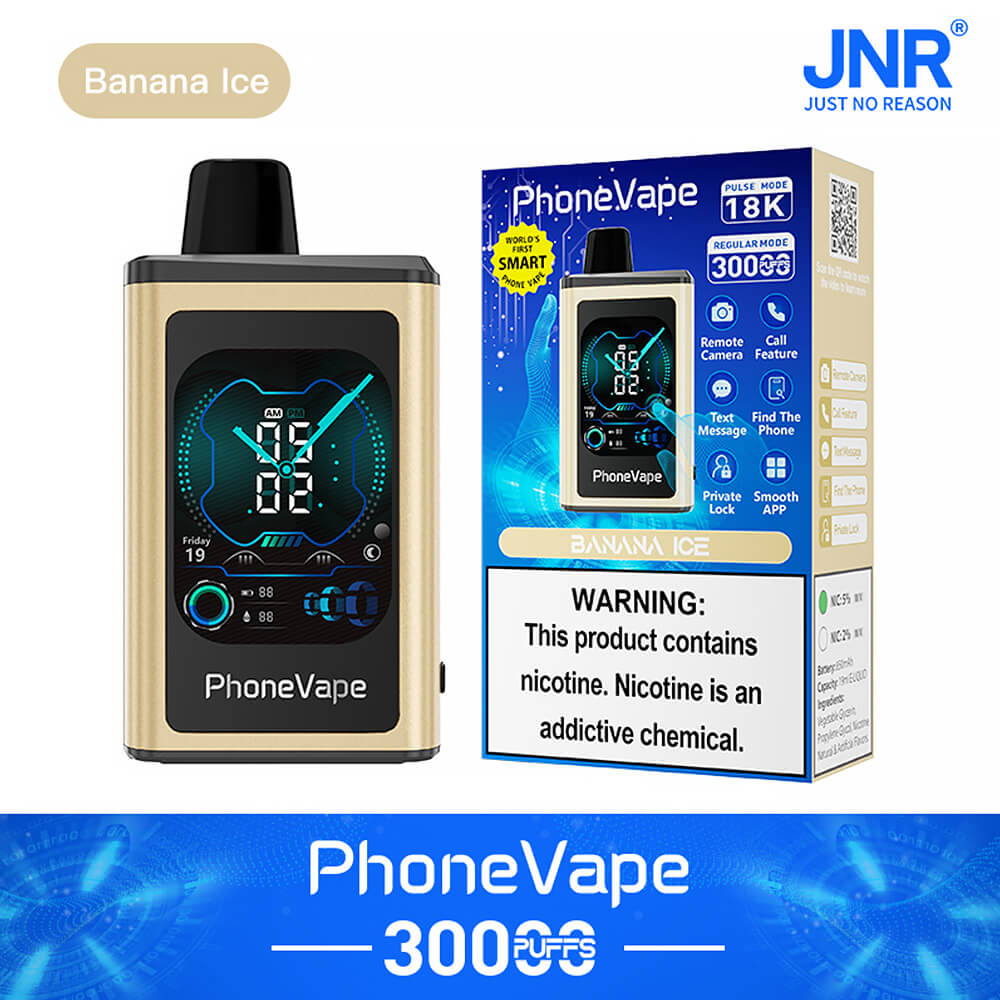 JNR Phone Vape 30000 Puffs Disposable Vape In Sales-850mAh Battery, 19ml E-liquid, Multiple Nicotine 10 Flavors