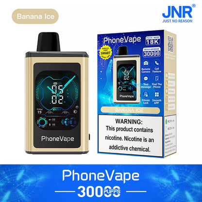 JNR Phone Vape 30000 Puffs Disposable Vape In Sales-850mAh Battery, 19ml E-liquid, Multiple Nicotine 10 Flavors