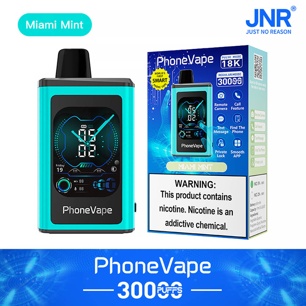 JNR Phone Vape 30000 Puffs Disposable Vape In Sales-850mAh Battery, 19ml E-liquid, Multiple Nicotine 10 Flavors