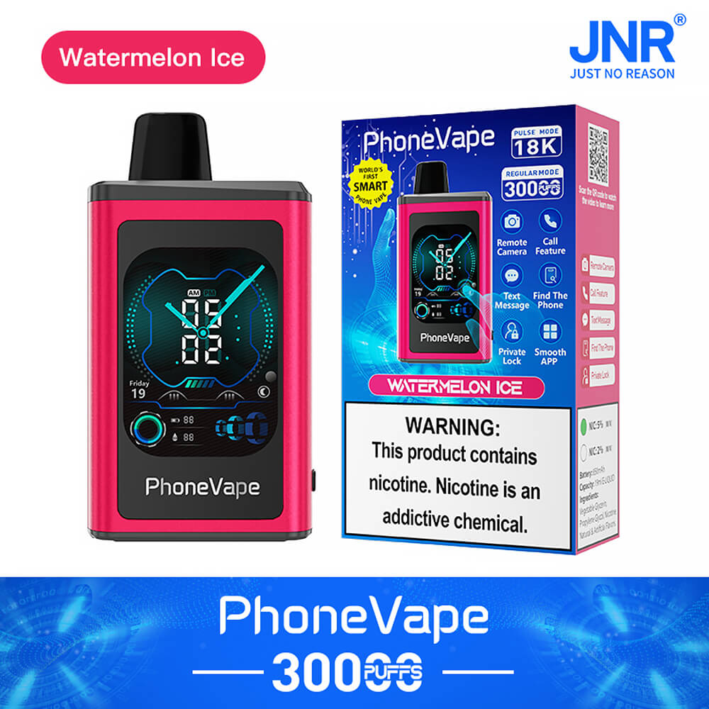 JNR Phone Vape 30000 Puffs Disposable Vape In Sales-850mAh Battery, 19ml E-liquid, Multiple Nicotine 10 Flavors