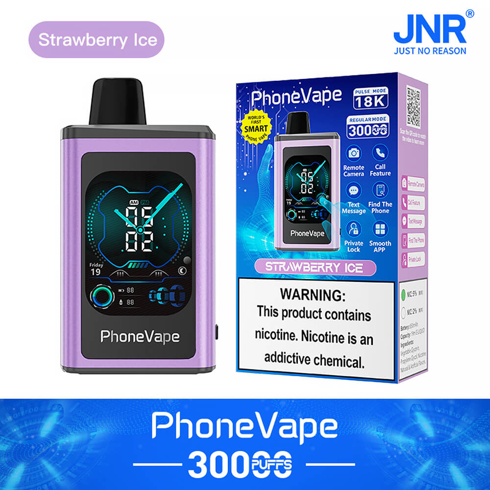 JNR Phone Vape 30000 Puffs Disposable Vape In Sales-850mAh Battery, 19ml E-liquid, Multiple Nicotine 10 Flavors