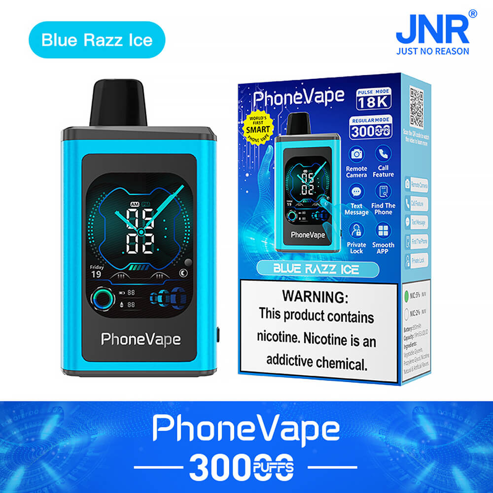 JNR Phone Vape 30000 Puffs Disposable Vape In Sales-850mAh Battery, 19ml E-liquid, Multiple Nicotine 10 Flavors
