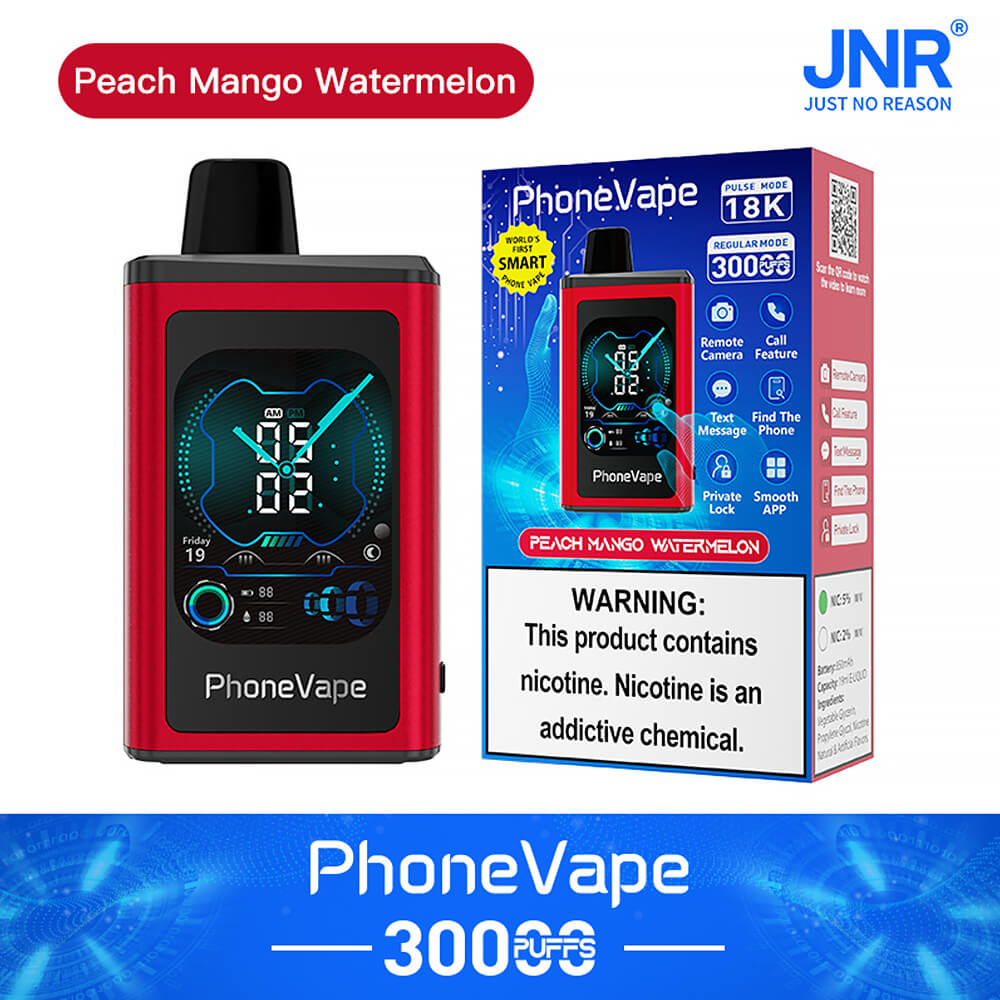 JNR Phone Vape 30000 Puffs Disposable Vape In Sales-850mAh Battery, 19ml E-liquid, Multiple Nicotine 10 Flavors