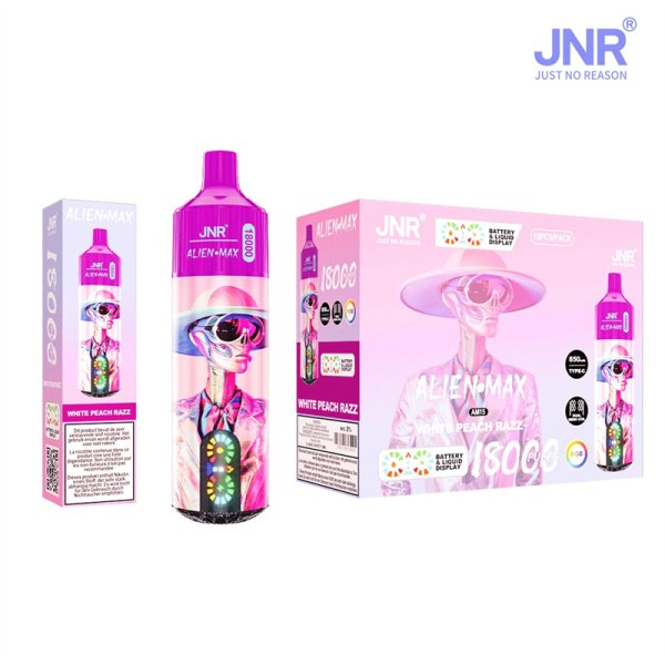 Jnr Alien Max 18000 Puff Tonardo Disposable Electronic Cigarette Vapes Vs Randm 9000-850mAh Battery, 28ml E-liquid, Multiple Nicotine 20 Flavors