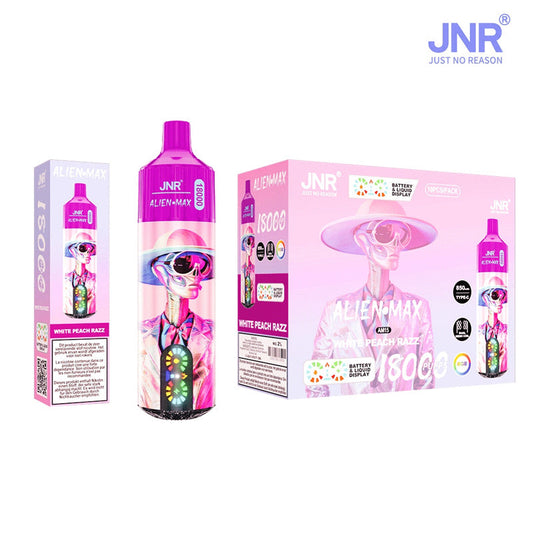 Jnr Alien Max 18000 Puff Tonardo Disposable Electronic Cigarette Vapes Vs Randm 9000-850mAh Battery, 28ml E-liquid, Multiple Nicotine 20 Flavors