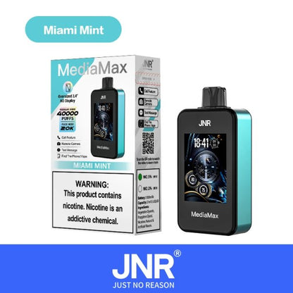 Jnr Media Max 40000 -20000 Puff 20k 40k Puff Smart Phone Pulse Full Screen Big Smoke Disposable Vape-1000mAh Battery, 21ml E-liquid, Multiple Nicotine 10 Flavors