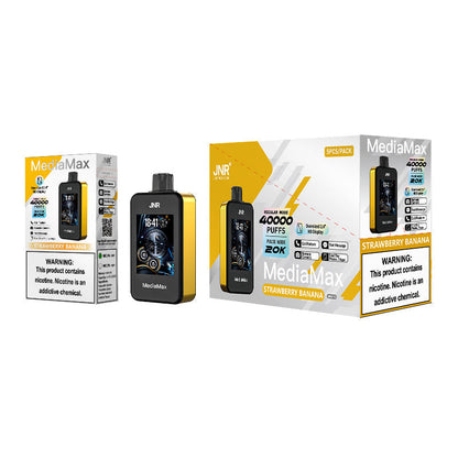 Jnr Media Max 40000 -20000 Puff 20k 40k Puff Smart Phone Pulse Full Screen Big Smoke Disposable Vape-1000mAh Battery, 21ml E-liquid, Multiple Nicotine 10 Flavors
