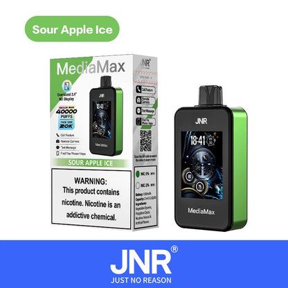 Jnr Media Max 40000 -20000 Puff 20k 40k Puff Smart Phone Pulse Full Screen Big Smoke Disposable Vape-1000mAh Battery, 21ml E-liquid, Multiple Nicotine 10 Flavors