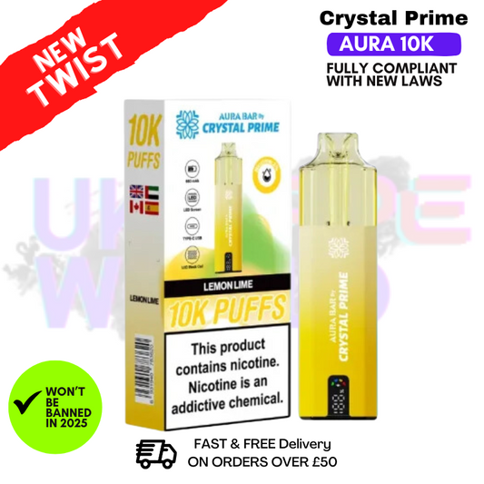 Lemon Lime Crystal Prime 10K Puff Pod Kit