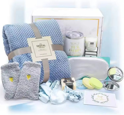 Home Spa Gift Box, Birthday Wedding Gift, Cuban Candle Jar, Tumbler, Quick Recovery Gift Set, Feminine Care Set