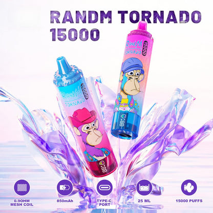 FUMOT RandM Tornado 9000 puff Disposable Vape 18ML 850mAh 43 Flavors In Sales.