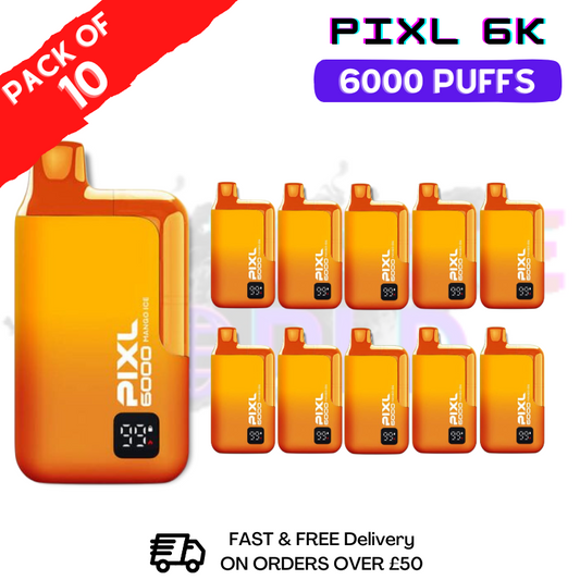 Mango Ice Pixl 6000 6K Puff Box Of 10 - ONLY £74.99