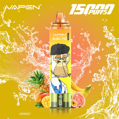 EU Warehouse Vapen Mars PRO 15K puff Tornado 15000 Puffs Vapers Disposable Electronic Cigarette
