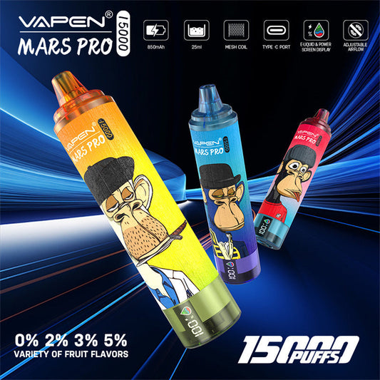 EU Warehouse Vapen Mars PRO 15K puff Tornado 15000 Puffs Vapers Disposable Electronic Cigarette