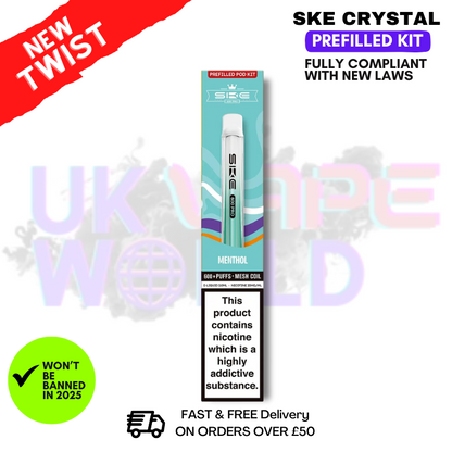 Menthol SKE CRYSTAL Bar Pro 600 Puff Prefilled Pod Kit