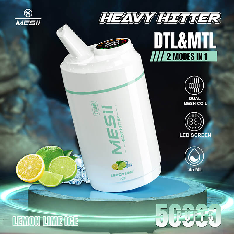 Mesii Shisha Heavy Hitter 50000 - 50K Puffs | 5% Nicotine | DTL/MTL Modes