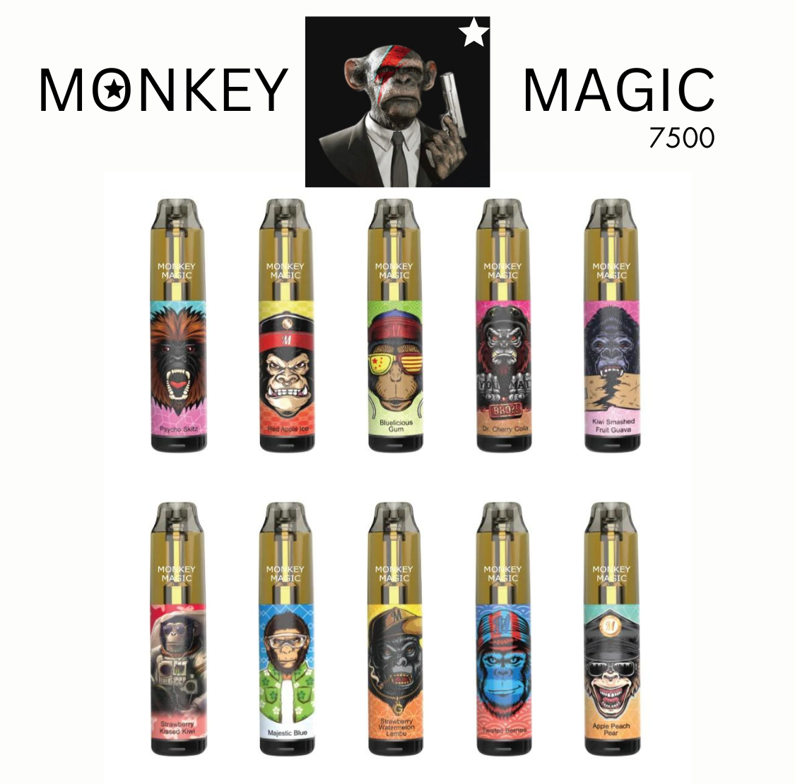 Monkey Magic 7500 Puffs by TasteFog - £11.99 | Vapesales