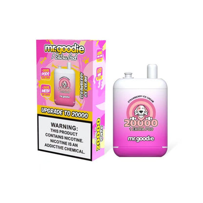 Mr.Goodie 20000 Puffs Vape - 40ml E-liquid, 2%-5% Nicotine, 12 Flavors
