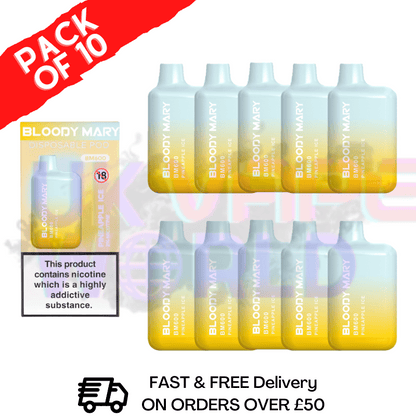 Pineapple ICE - Bloody Mary 600Puff Box of 10