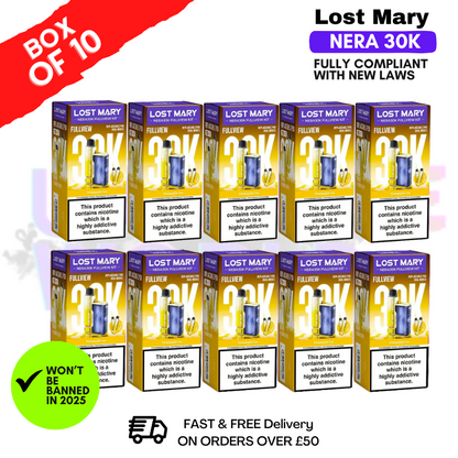 Pineapple ICE Lost Mary NERA 30K Puff Box Of 10