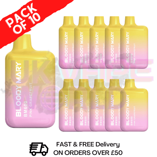 Pink Grape Fruit - Bloody Mary 600Puff Box of 10