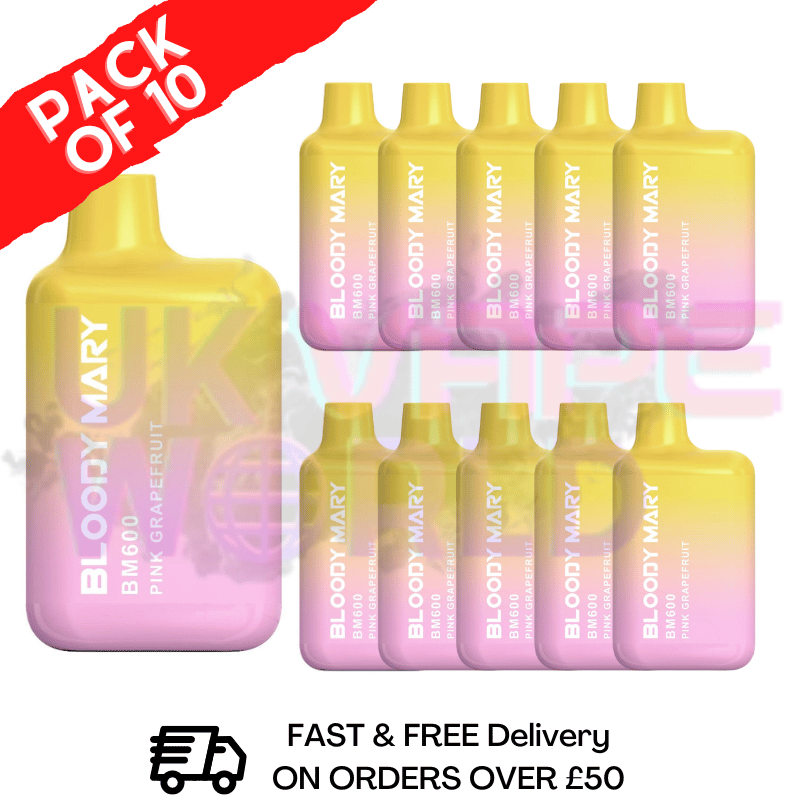 Pink Grape Fruit - Bloody Mary 600Puff Box of 10