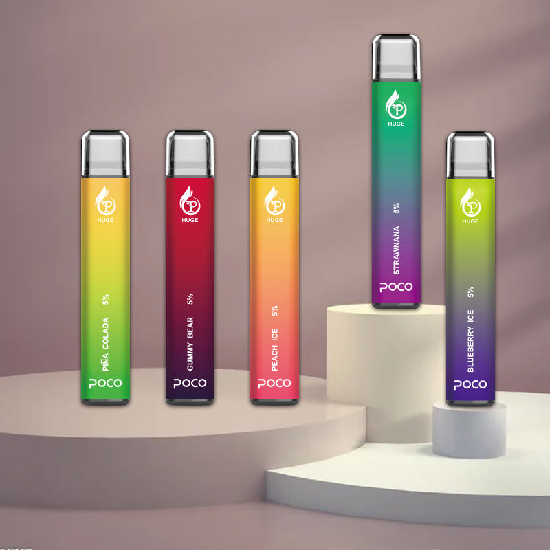 Poco Huge 5000 Puffs - 15mL, 5% Nic Salt, 10 Flavors, Rechargeable