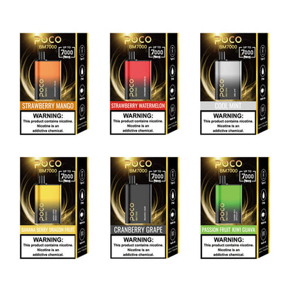POCO BM7000 PUFF Disposable Vape 17ML 850mAh 10 Flavors In Sales
