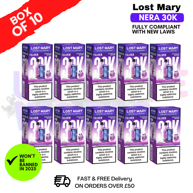 Purple Edition Lost Mary NERA 30K Puff Box Of 10