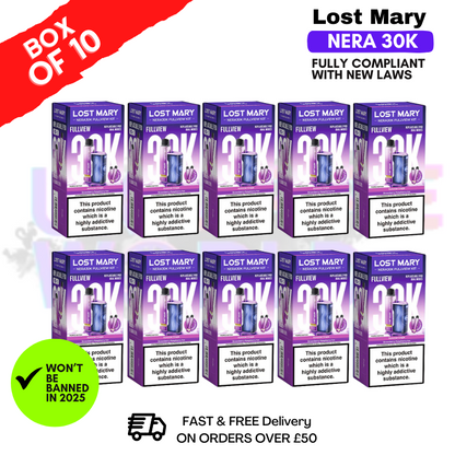 Purple Edition Lost Mary NERA 30K Puff Box Of 10