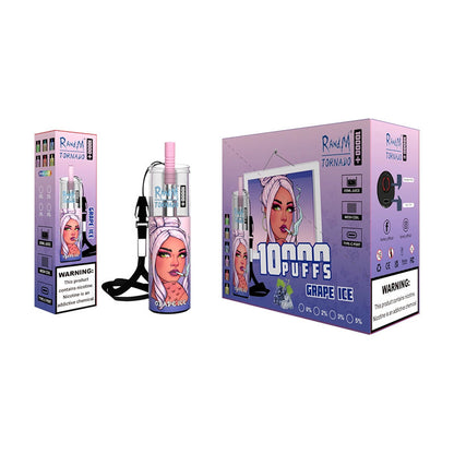 Authentic Randm Tornado 10000 Puffs Disposable Vape Pen E-Cigarette Mesh Coil Rechargeable Battery