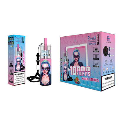 RandM Tornado 10000 Puffs Disposable Vape - 20ml, RGB Lights, 16 Flavors
