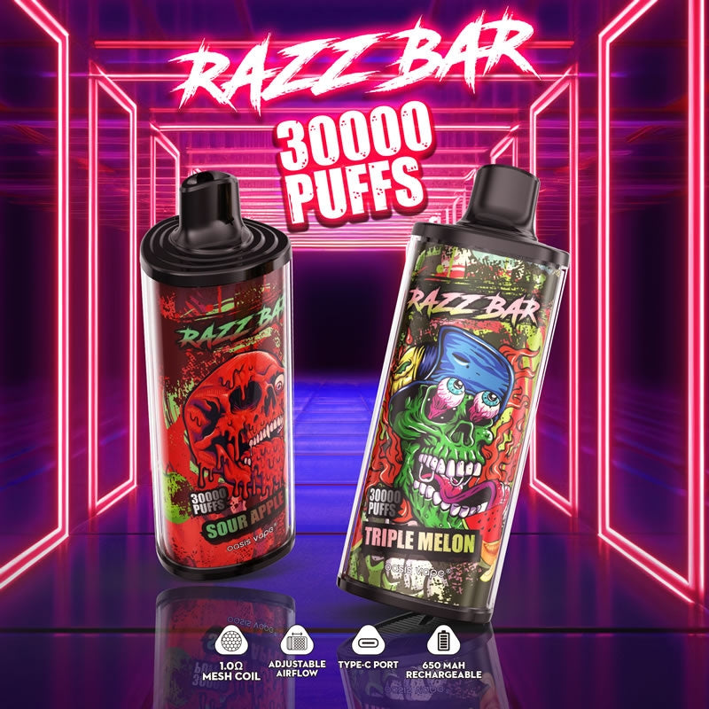 RAZZ BAR 30000 Puffs Disposable Electronic e Cigarette Wholesale I Vape 30K Puff Vaper 650mAh 30ml